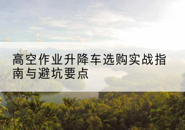 阿拉善盟升降车怎么选-高空作业升降车选购实战指南与避坑要点